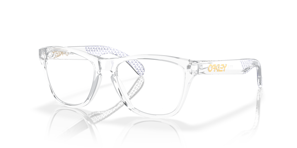 Oakley OY8009 Kylian Mbappé Signature Series Frogskins XS (Youth Fit) Round Kids Eyeglasses - Polished Clear