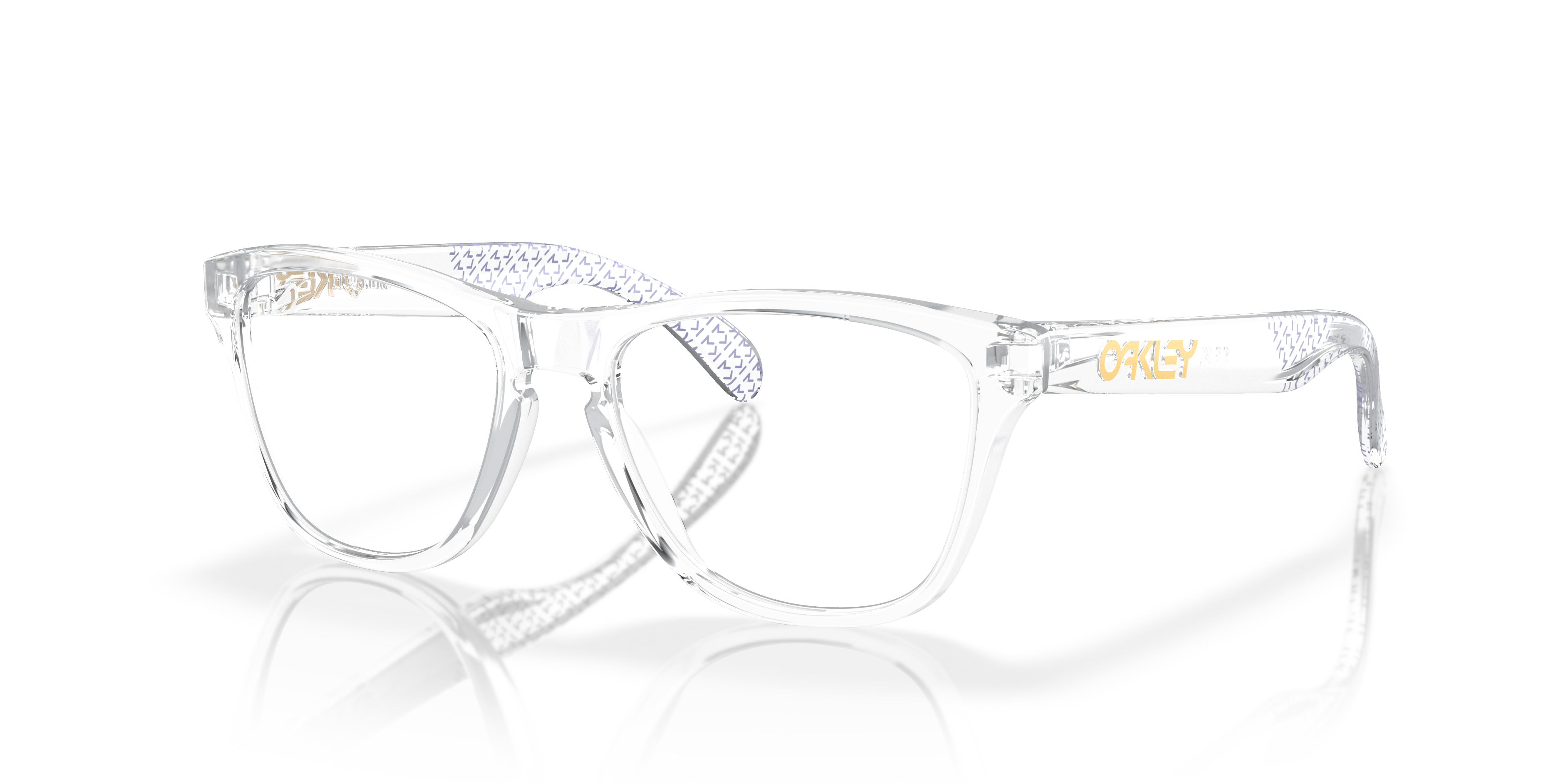 Oakley OY8009 Kylian Mbappé Signature Series Frogskins XS (Youth Fit) Round Kids Eyeglasses - Polished Clear